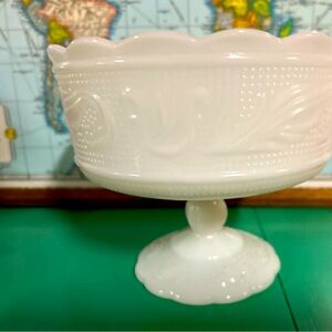 EO Brody Milk Glass Compote Candy Dish